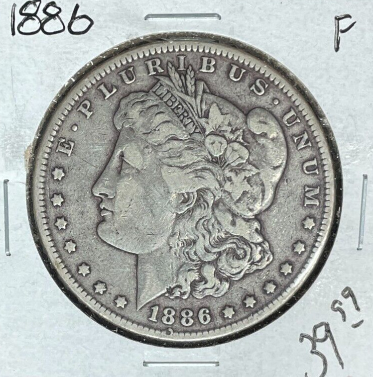 1886 MORGAN SILVER DOLLAR - FINE ~NICE COIN~