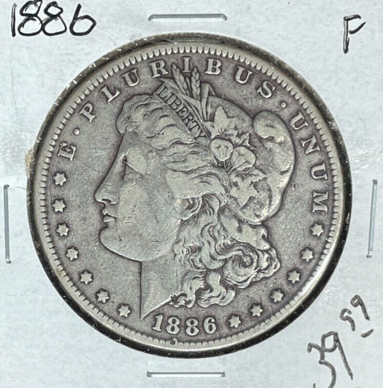 1886 MORGAN SILVER DOLLAR - FINE ~NICE COIN~