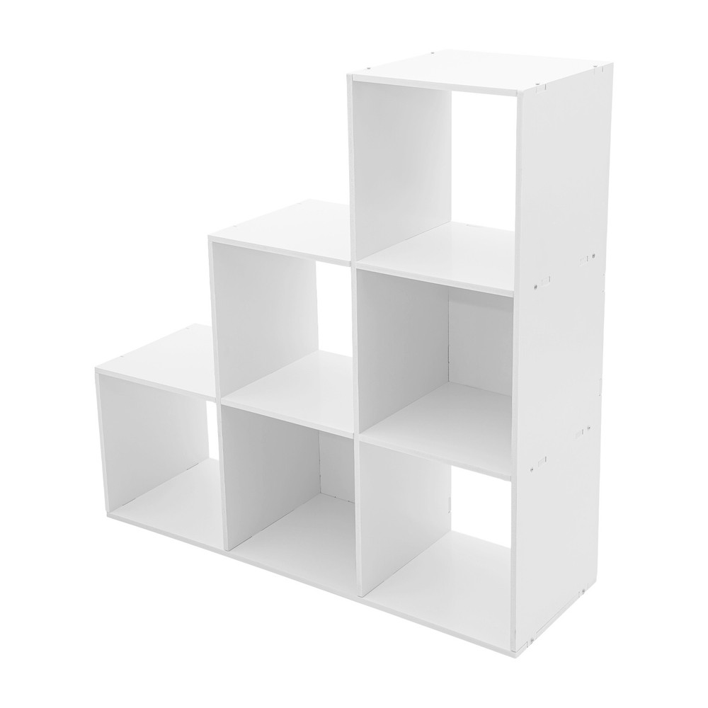 6-Cube Storage Organizer, Bookcase, Display Compartment, Open Back, Home Office.