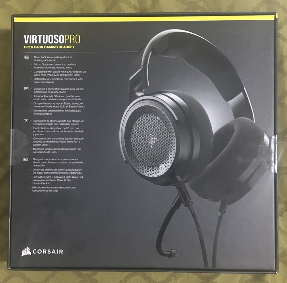 CORSAIR VIRTUOSO PRO Open back Wired Gaming Headset for PC, Mac, PS5/PS4/Switch.