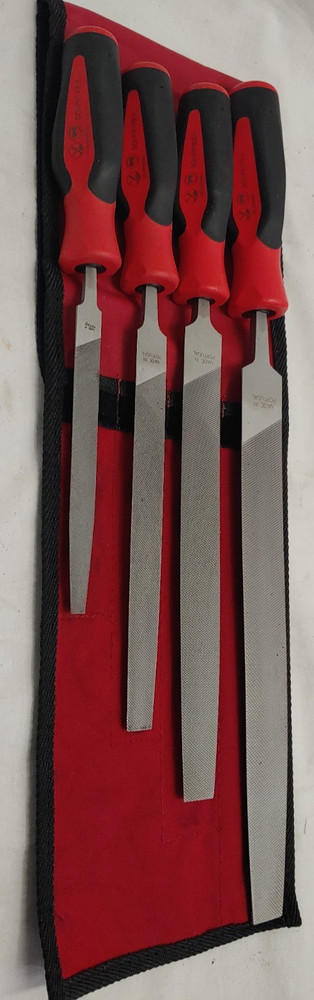 Snap-On 4pc Instinct Soft Grip Handle Half Round File Set - SGHBF400A