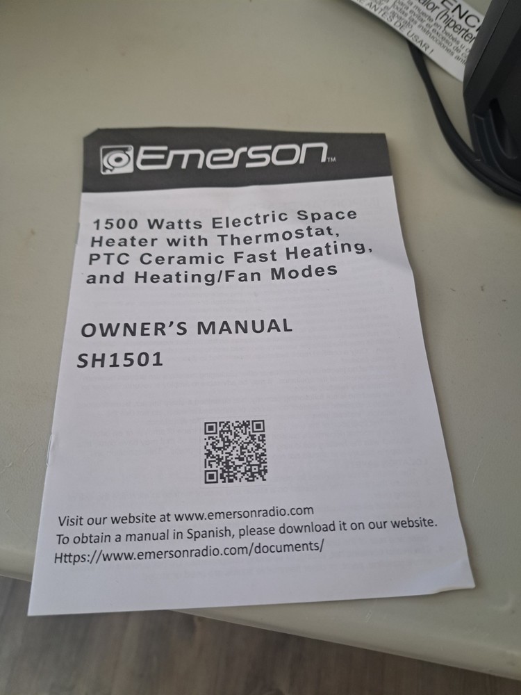 Emerson PTC Fan Heater 1500 Watts