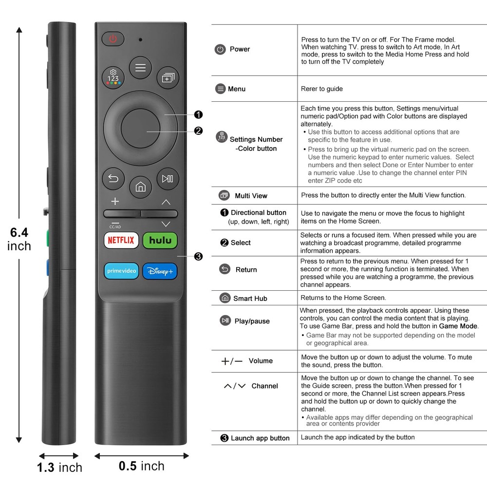 for Samsung TV Remote Control For Smart TVs, TVs