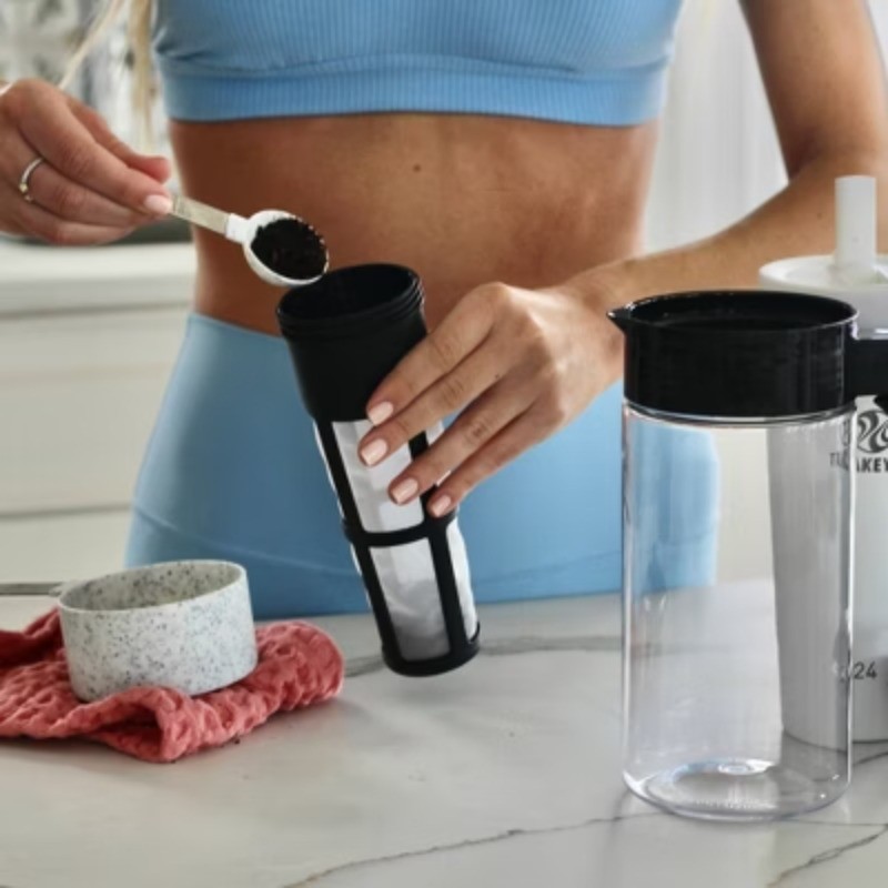 1qt Cold Brew Coffee Maker Black: Hand Wash