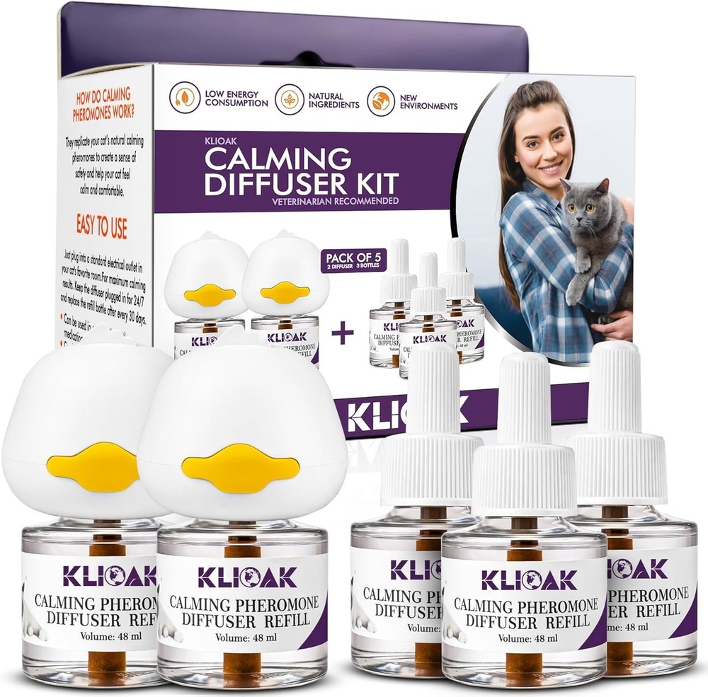 Cat Pack Includes 2 Diffusers Machines & 3 Refills Pheromone Plug-In for Cats...