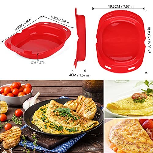 Microwavable Non-Stick Omelet Maker Egg Cooker Pancake Mold Egg Roller