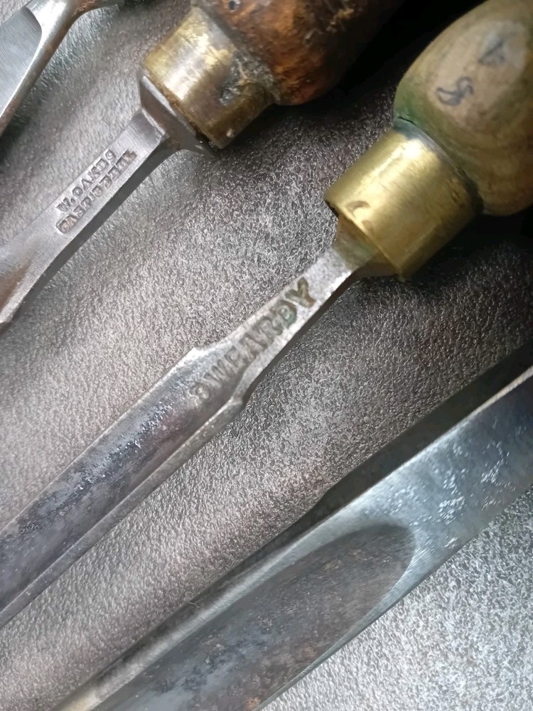 5 Vintage Carving Chisels