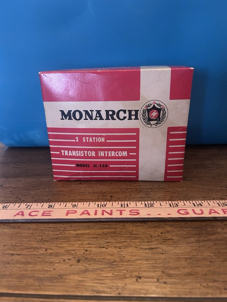 vintage Monarch 2 Station Transistor Intercom, Model IC-150