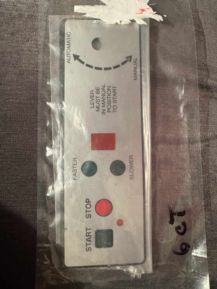 (6) Globe 4000  Overlays, Touchpad, Start/Stop/Auto/Manual