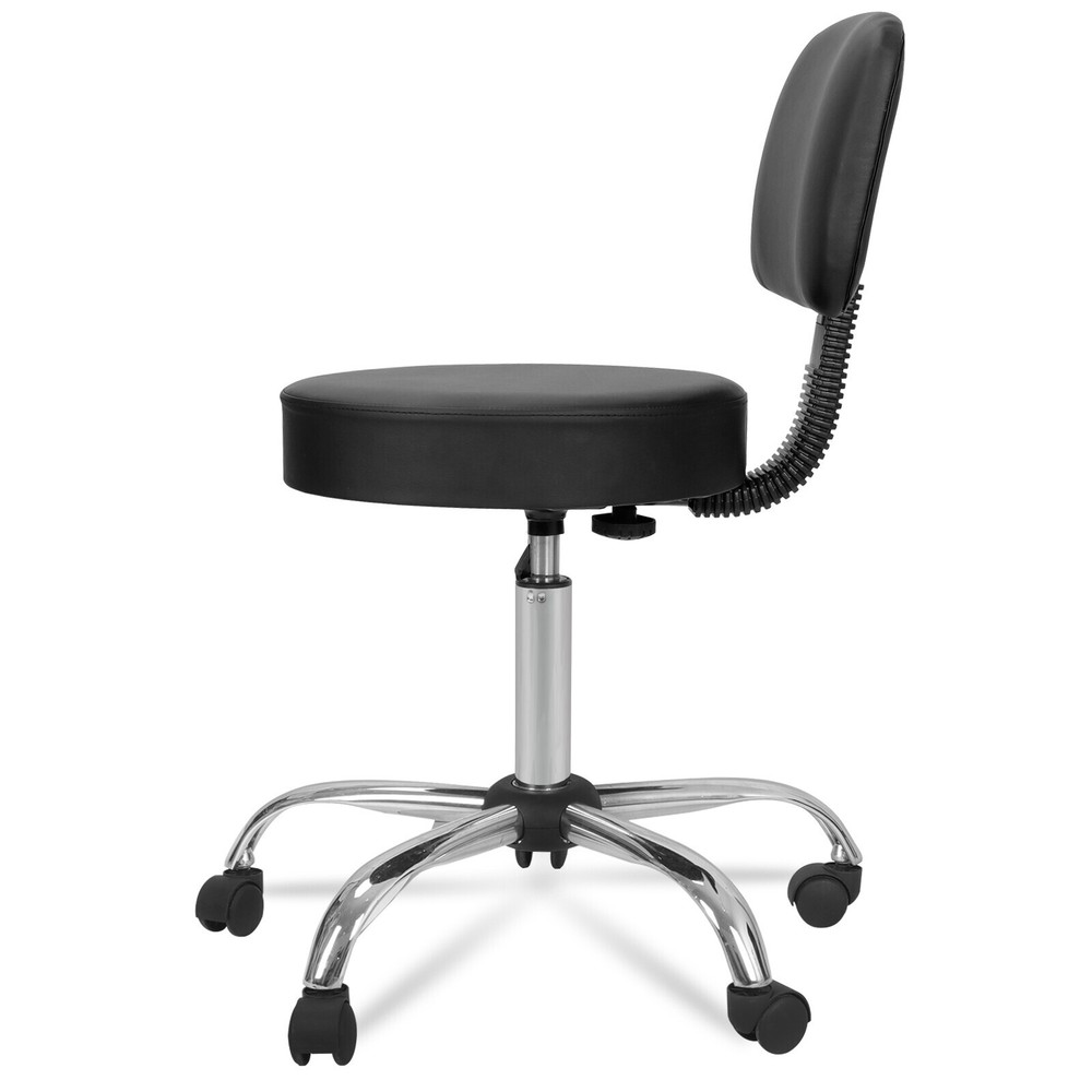 Rolling Swivel Salon Stool Chair Hydraulic with Back Support Adjustable Height