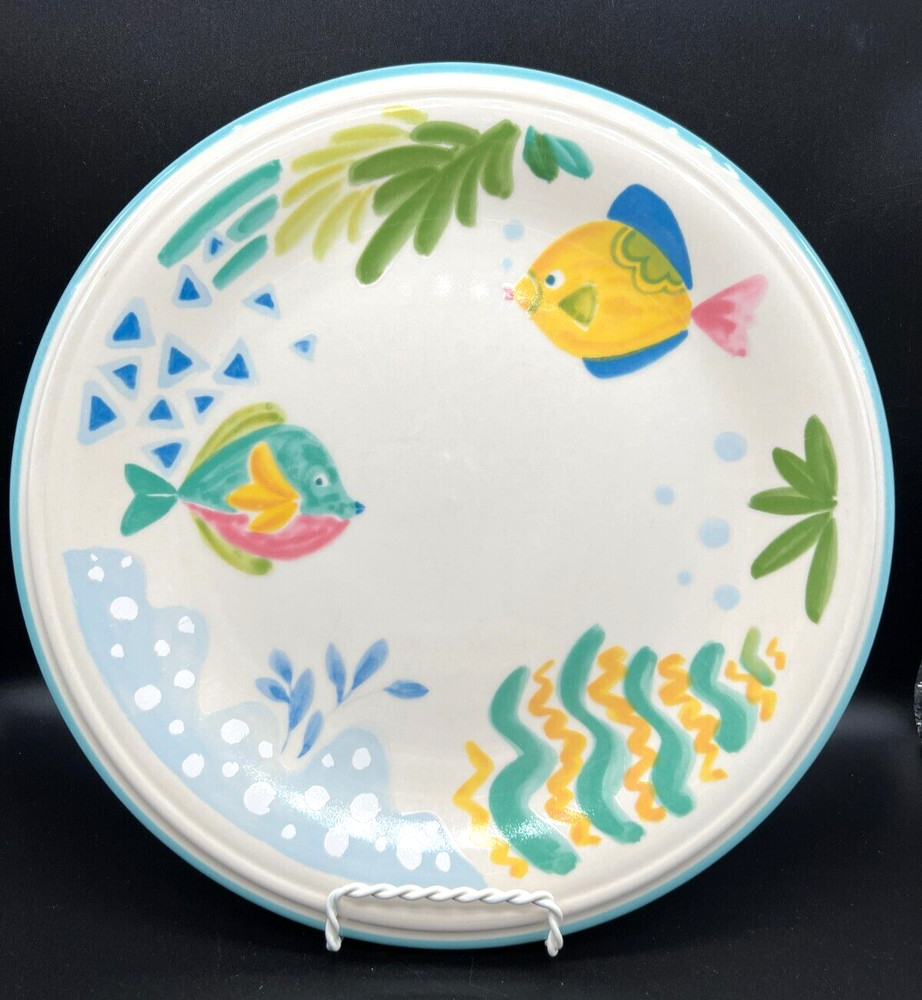 Mikasa 4pc Place Setting, Fish, Beach theme Studio Nova Barrier Reef Y2310 -