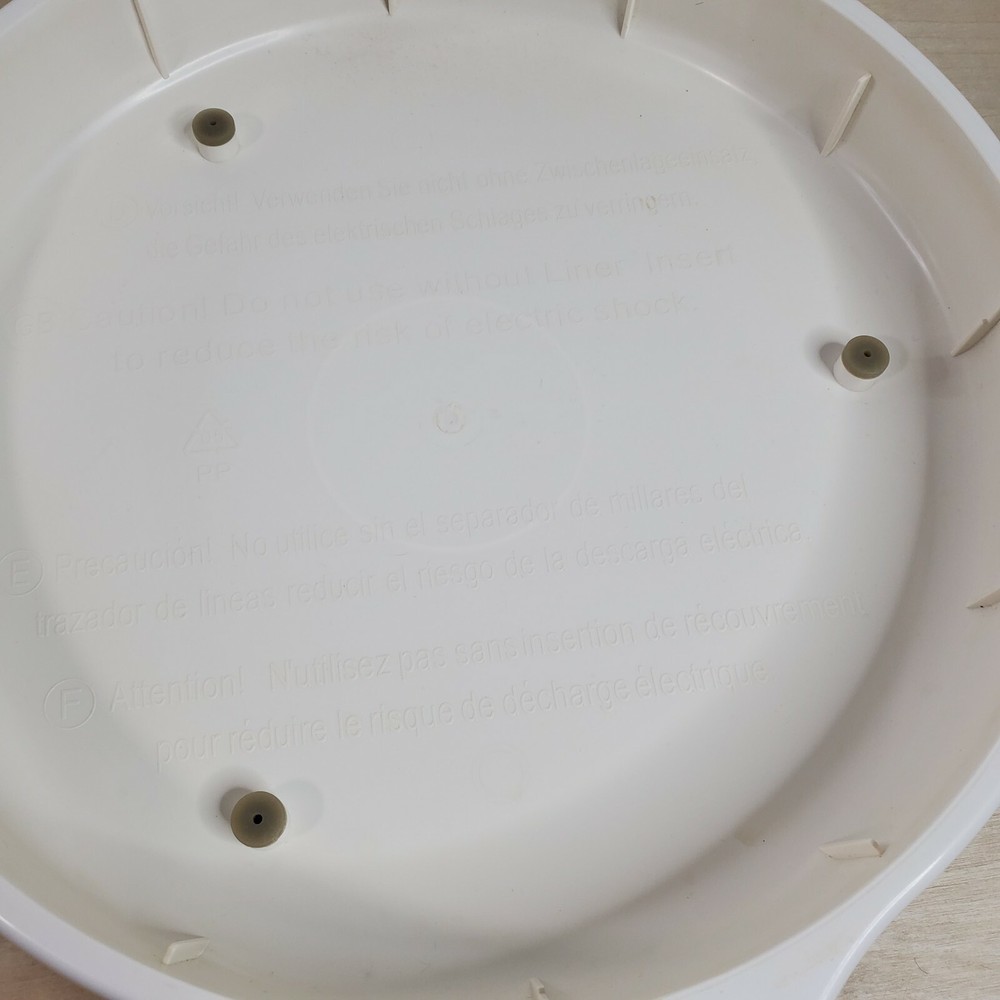 Nuwave Infrared Oven White Base Plate Only Bottom Replacement Plastic For 20201