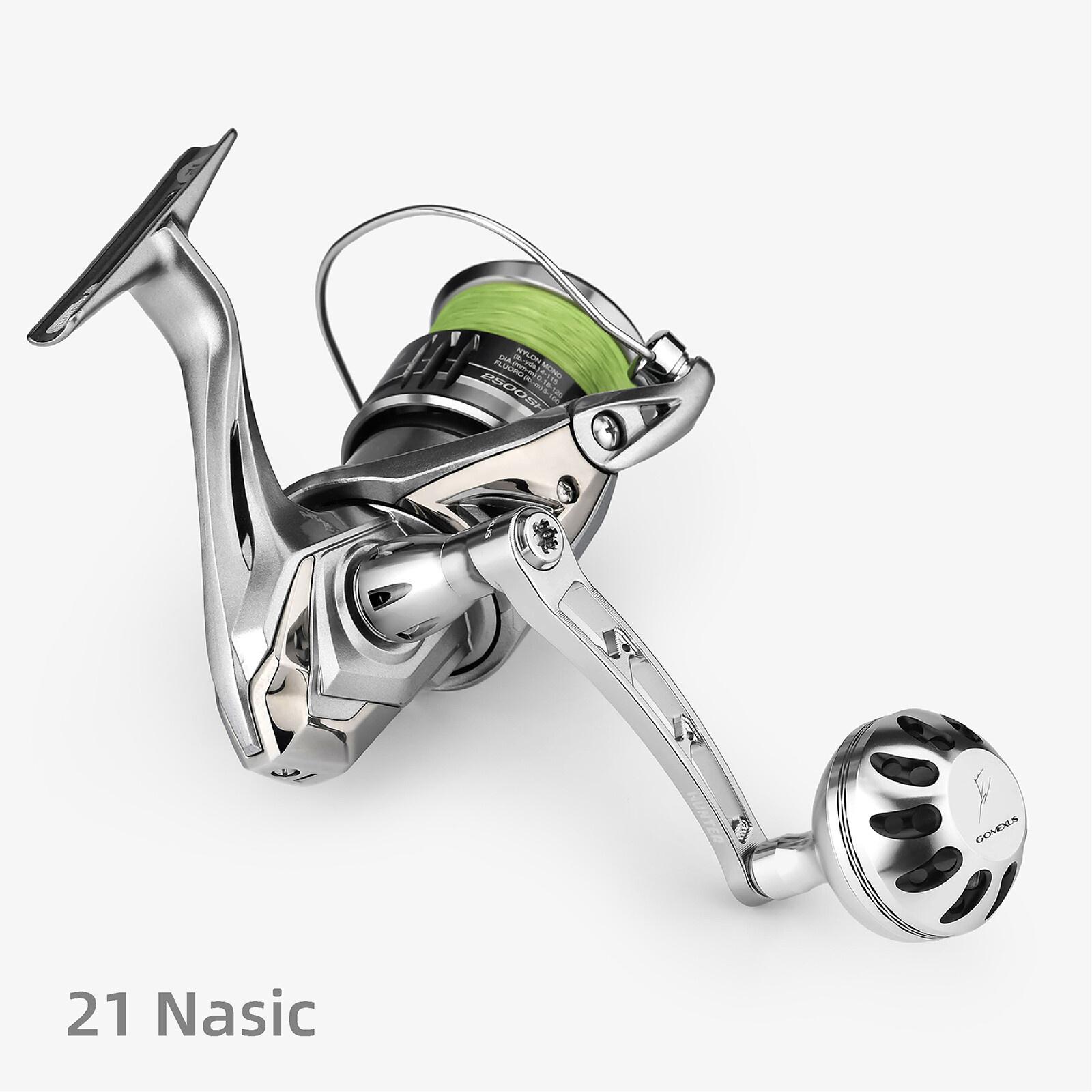 GOMEXUS Power Handle for Shimano Stradic FL Stella 21 Nasci Spinning Reel