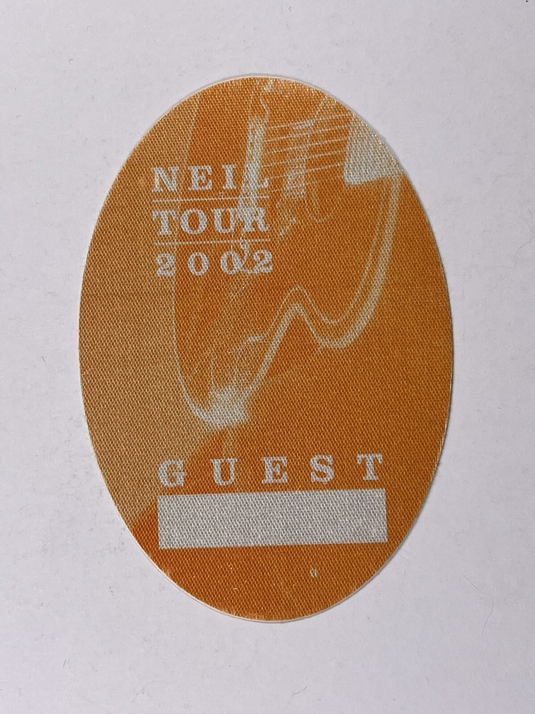 Neil Young Guest Pass Ticket Cloth Variant Original Solo Neil Tour Circa 2002