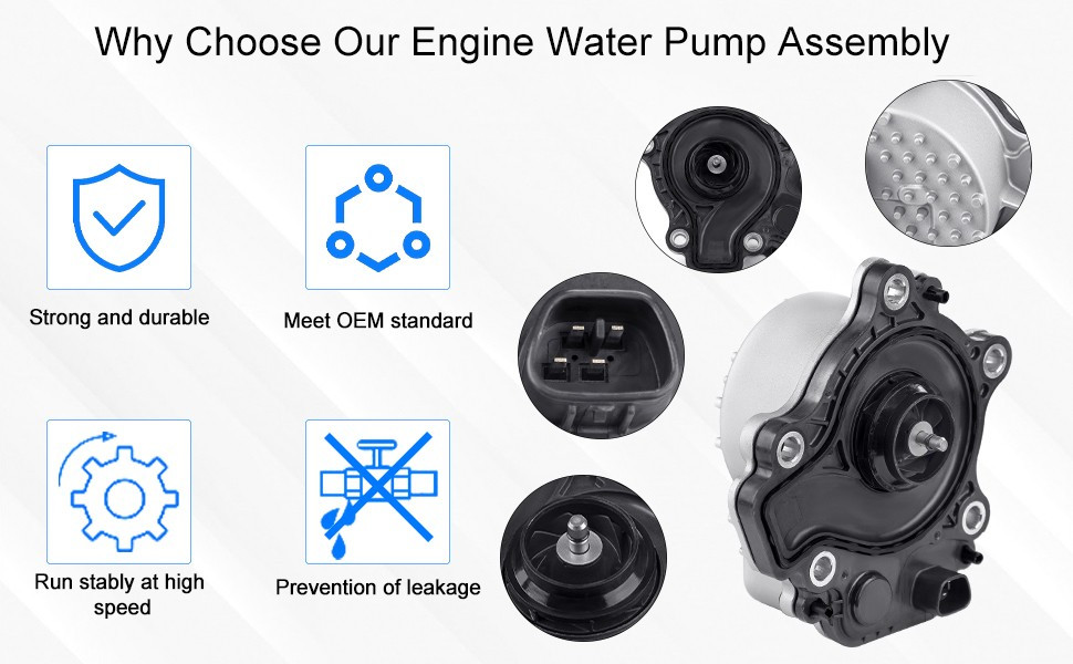 Electric Water Pump for 2010-2019 Toyota Prius Lexus CT200h 1.5L 1.8L 161A029015