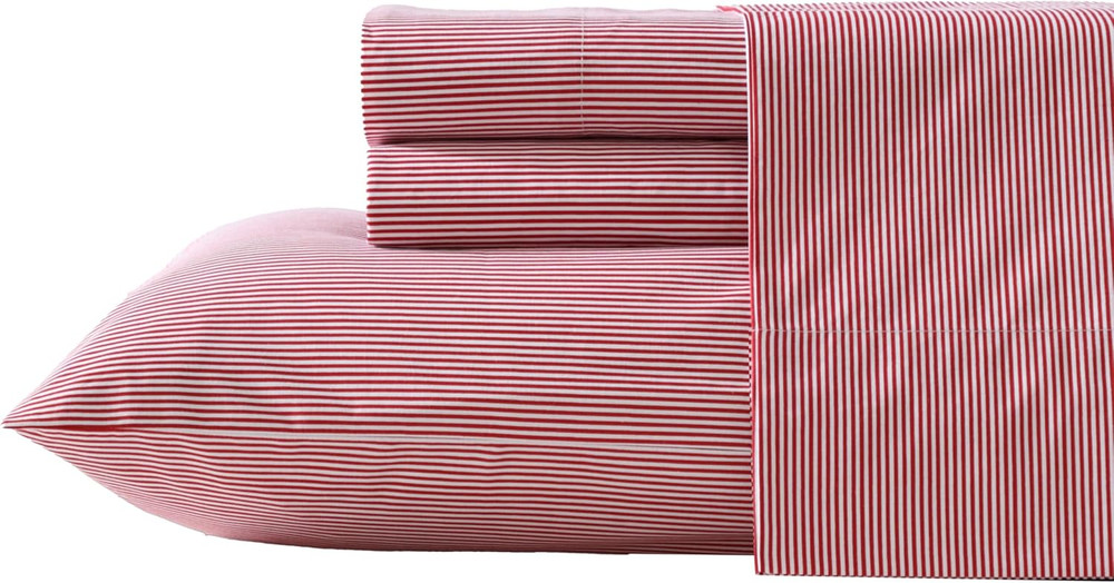 - Twin Sheet Set, Lightweight & Breathable Cotton Percale Bedding Set with Match