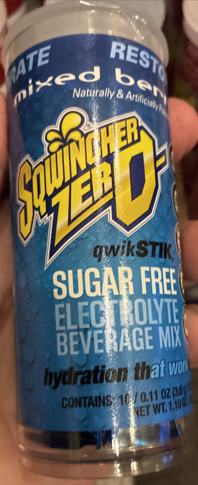 Sqwincher Zero, Sugar Free Sports Drink Mix Quik Stik 200 ct Assorted Flavors