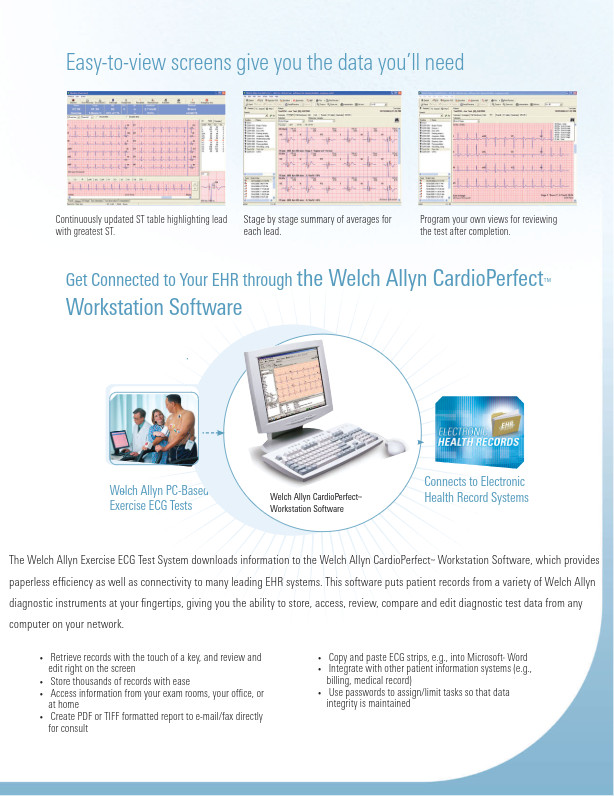 Welch Allyn CardioPerfect Digital Stress Test System w/ Software & Accessories