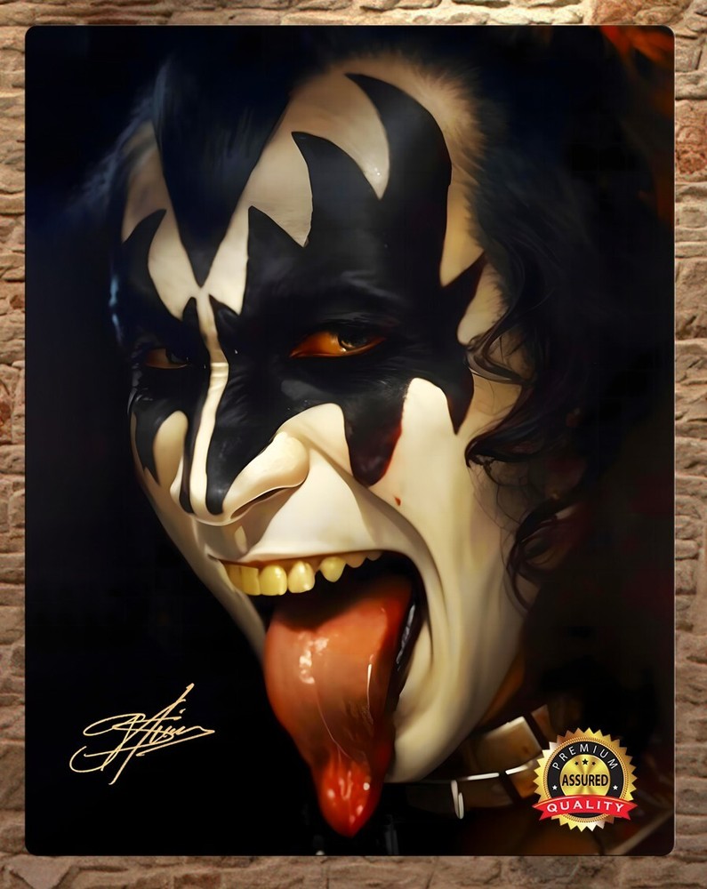Gene Simmons - Kiss - Classic Pose - Metal Sign 11 x 14