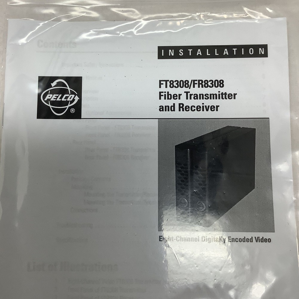 Pelco 8-Channel Fiber Transmitter Model FR8308MSTR