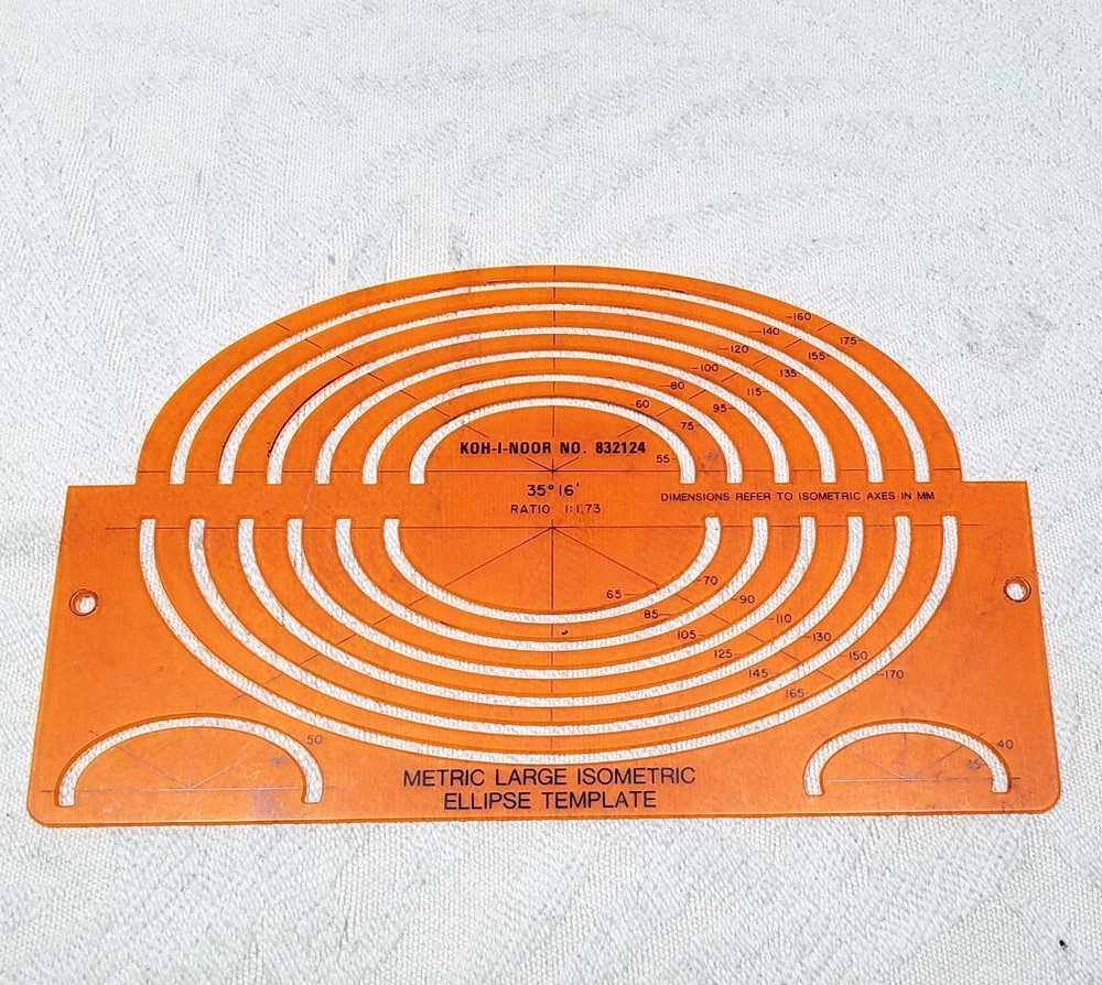KOH-I-NOOR No. 832124 ELLIPSE TEMPLATE ARCHITECT ENGINEER DRAFTING TOOL