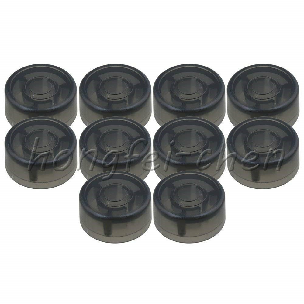 10x Black Electric Guitar Effects Accessories Stomp Switch Pedal Cap