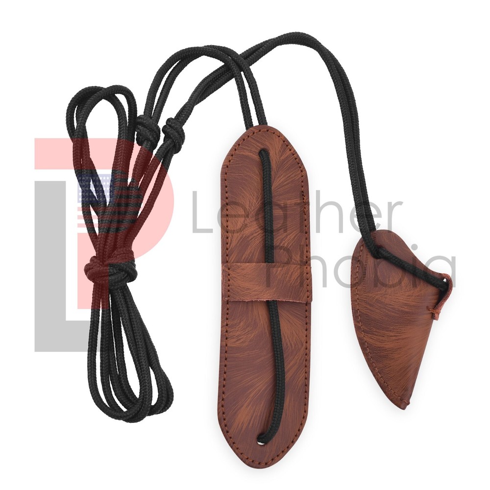 Leather Bow Stringer Brown Archery Bowstring Recurve Longbow Replace Rope Tool
