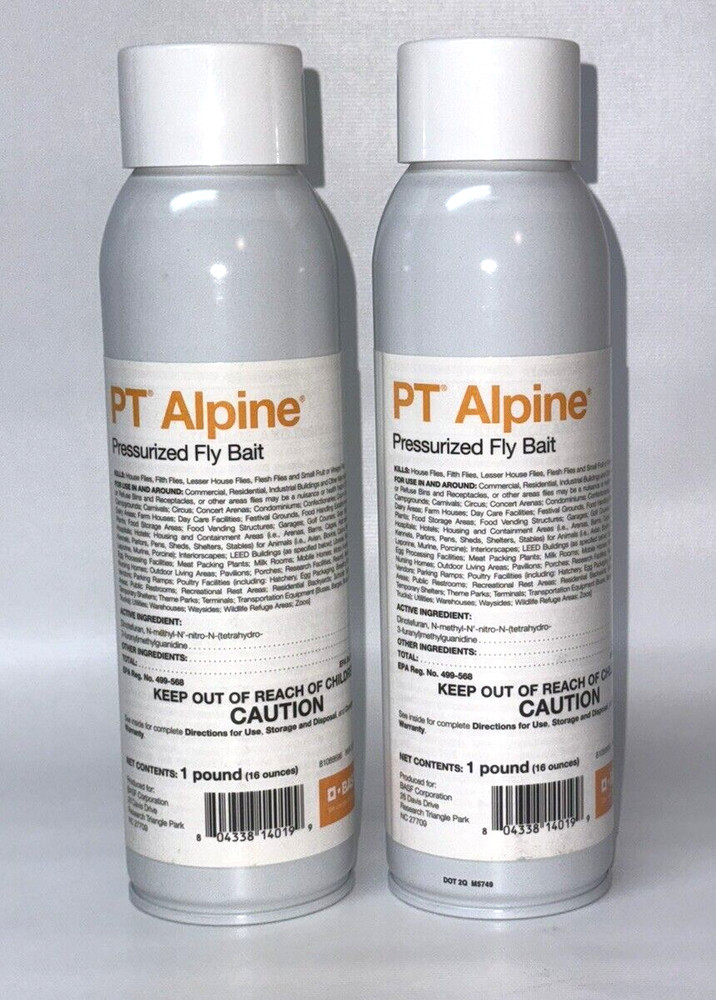 PT Alpine Pressurized Quick Kill Fly Bait - 2 x 16 oz cans - by BASF