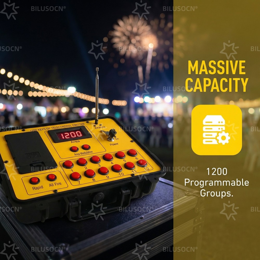 36 Cues Fireworks Firing System Wireless Remote Pyrotechnic Kit with Carry Case