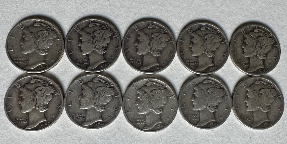 Mercury Dime 10c Circulated