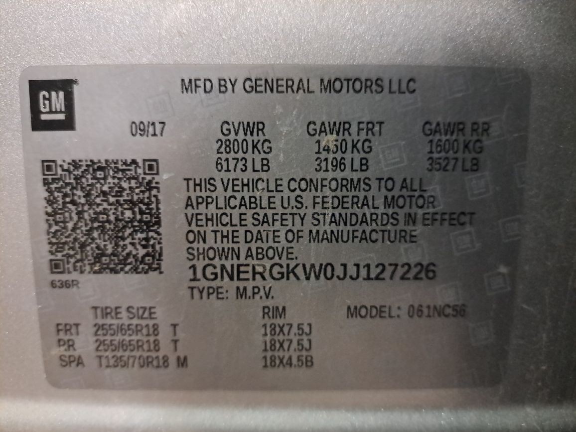 2018 Traverse Chassis Control Module Sku#4382624