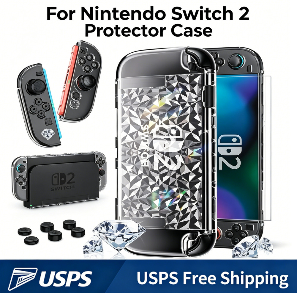 For Nintendo Switch 2 Case Protector Case Dockable Film Grip Cover Waterproof