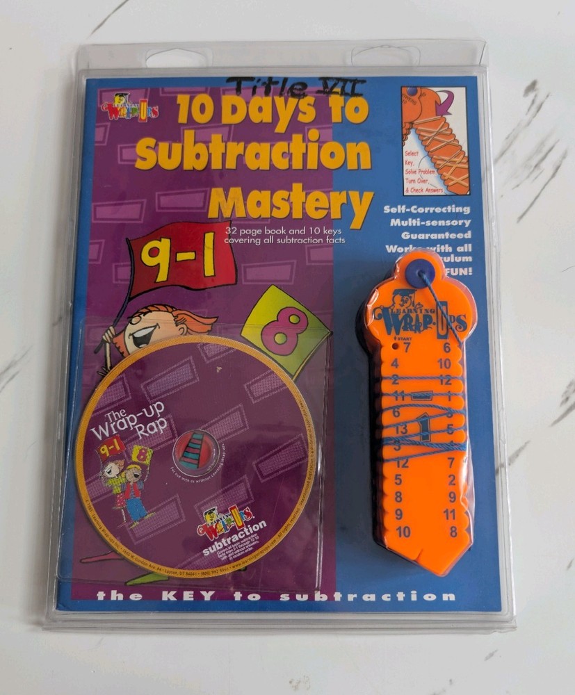 Learning Wrap-ups 10 Days to Subtraction Mastery Set for Kids Educational Math