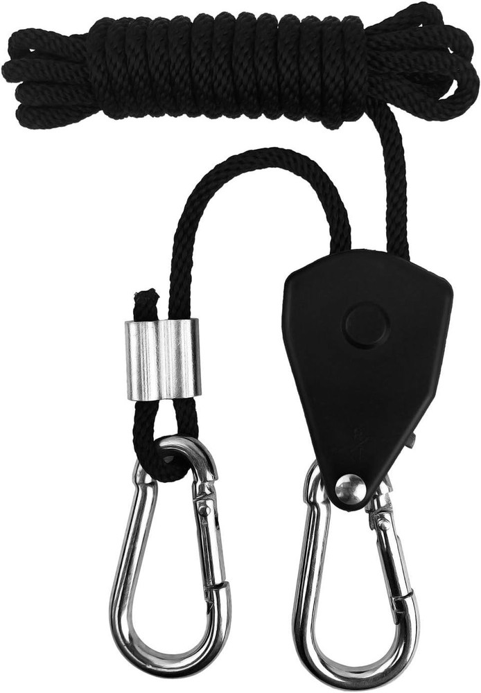 Heavy Duty Adjustable Rope Hanger Set - 8ft Length, 150lbs Support for Lighting