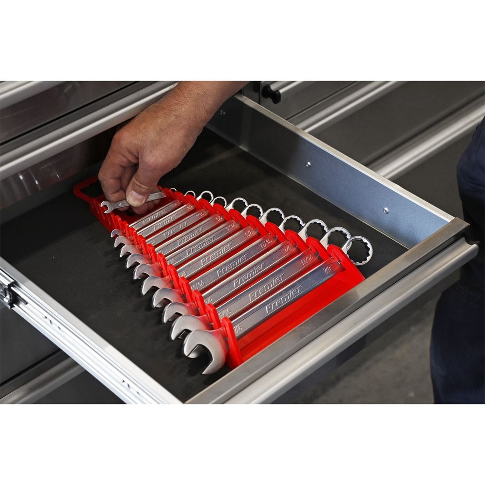 Sealey 15 Capacity Reverse Spanner Rack Non Marking Wall Mounted Storage