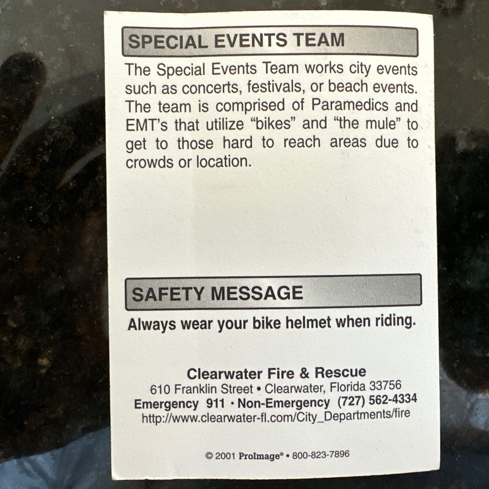 CLEARWATER FIRE DEPARTMENT CARD---READY FOR ACTION