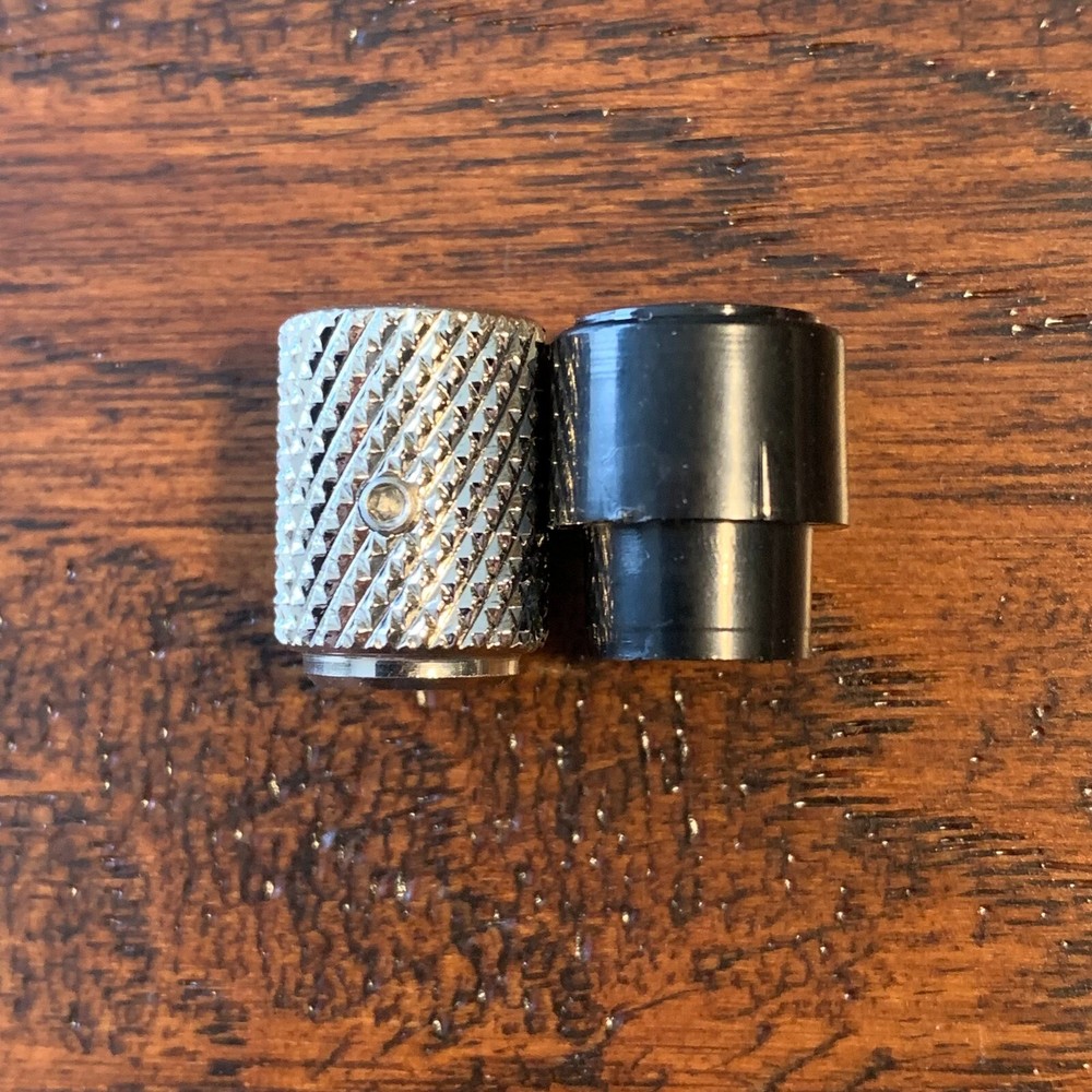 1 x Solid Brass - CHROME Plated / Telecaster Barrel Switch Tip / Set Screw / New