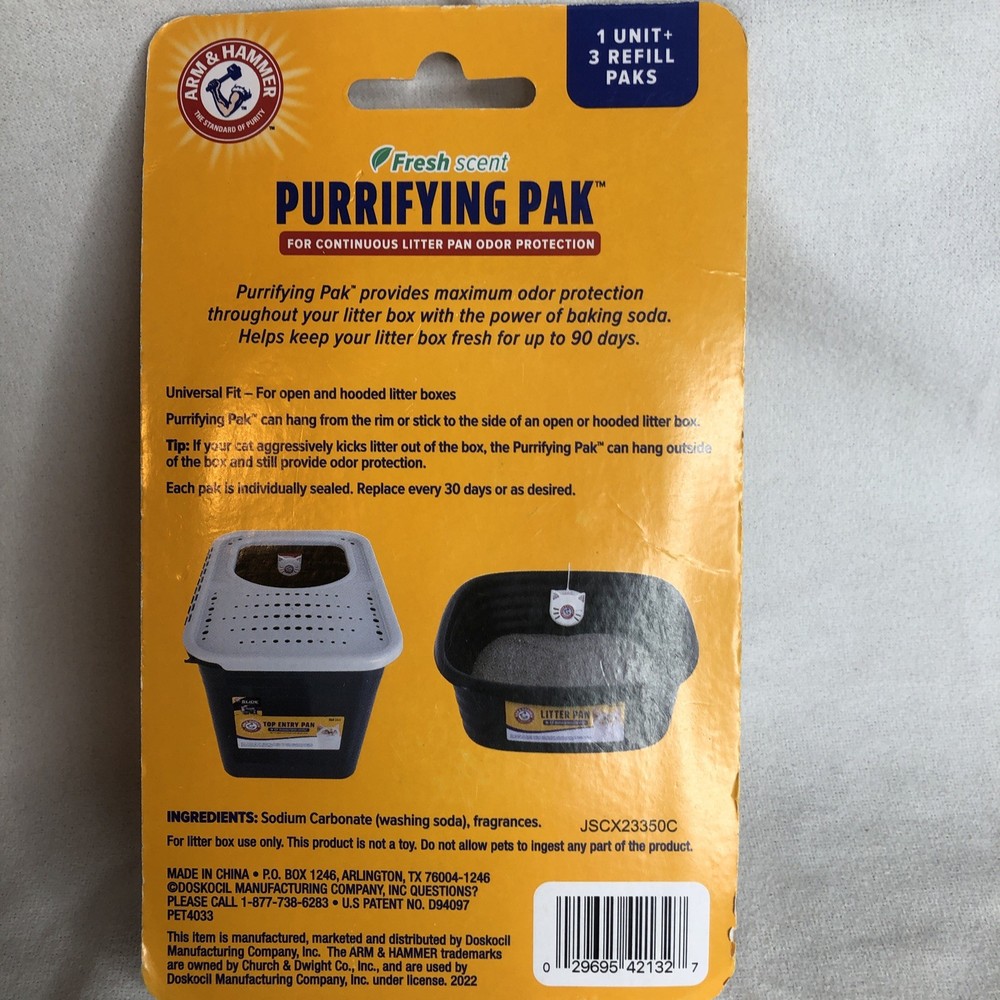 Arm & Hammer Purrifying Pack For Continuous Litter Pan Odor Protection 3 Count