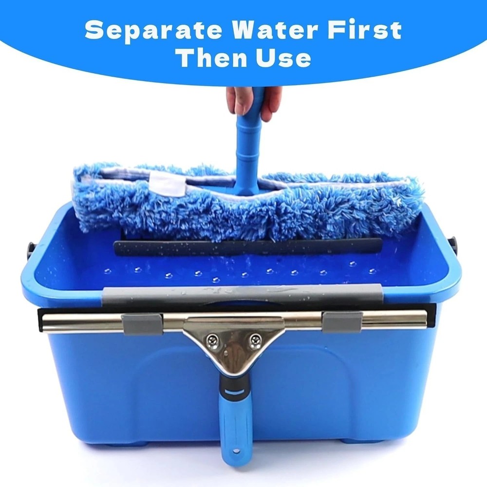 Window Cleaning Kit,Window Cleaning Squeegee kit with Bucket&Microfiber Scrub...