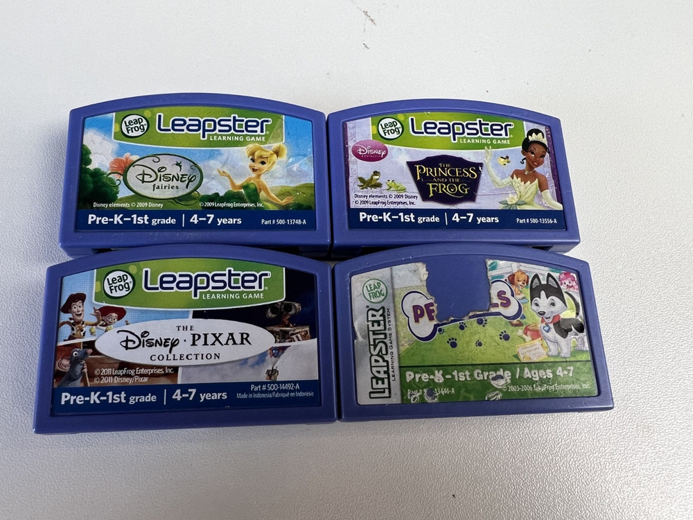 Leapster Learning System Bundle – 4 Games – Fully Tested