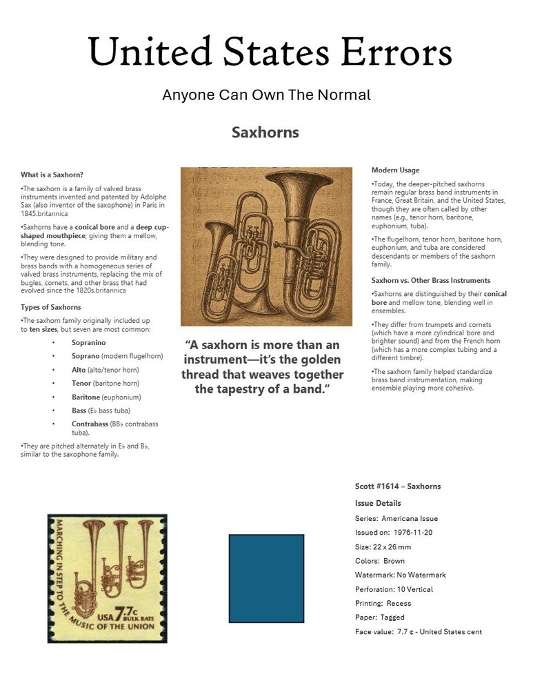 Centsational Custom Presentation Panel For Error SN 1614 - 8.5” X 11”