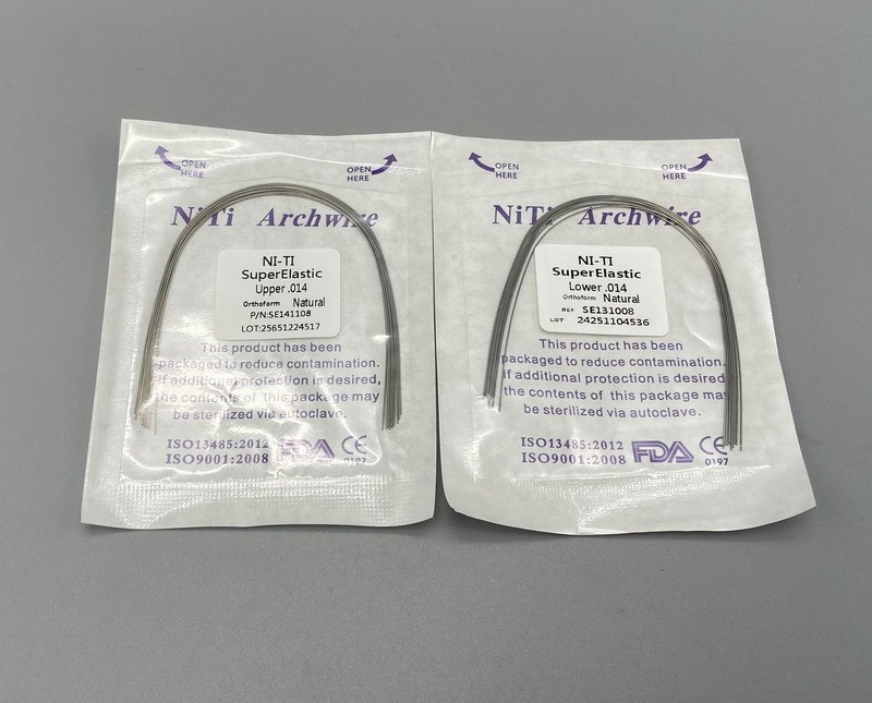 Dental Orthodontic Arch Wire Super Elastic Niti Round Rectangular Natural Form