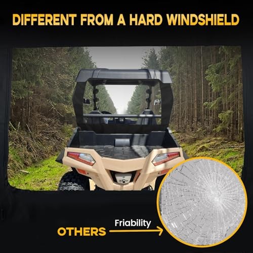 Hisun Strike 250 UTV Rear Windshield,Small UTV Back Window For Hisun Strike
