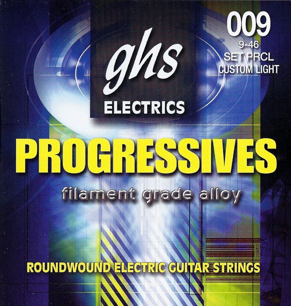 GHS PRCL Progressives Electric Guitar Strings;  gauges 9-46