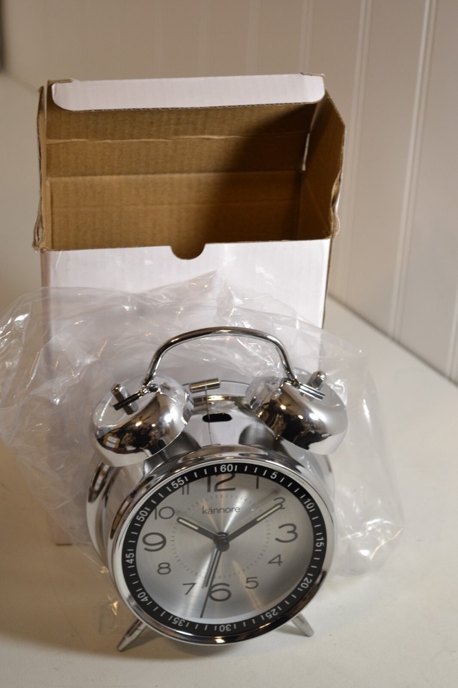 Kannore Twin Bell Alarm Clock Battery Operated