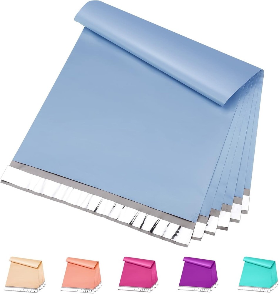 Blue Poly Mailers 24x24 100 Pack - Small Business