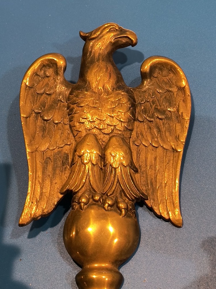 Early Eagle 2-Arm Wall Sconce Bronze Pull Chain 12" tall Poss. Caldwell