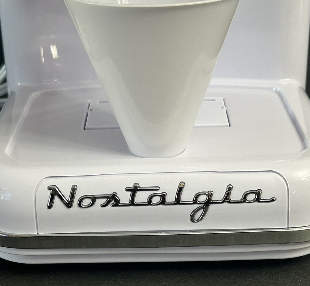 Nostalgia Classic Retro Countertop Snow Cone Maker Shaved Ice Machine - White