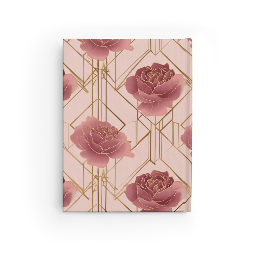 Rose Art Deco Journal | Pink Floral Pattern