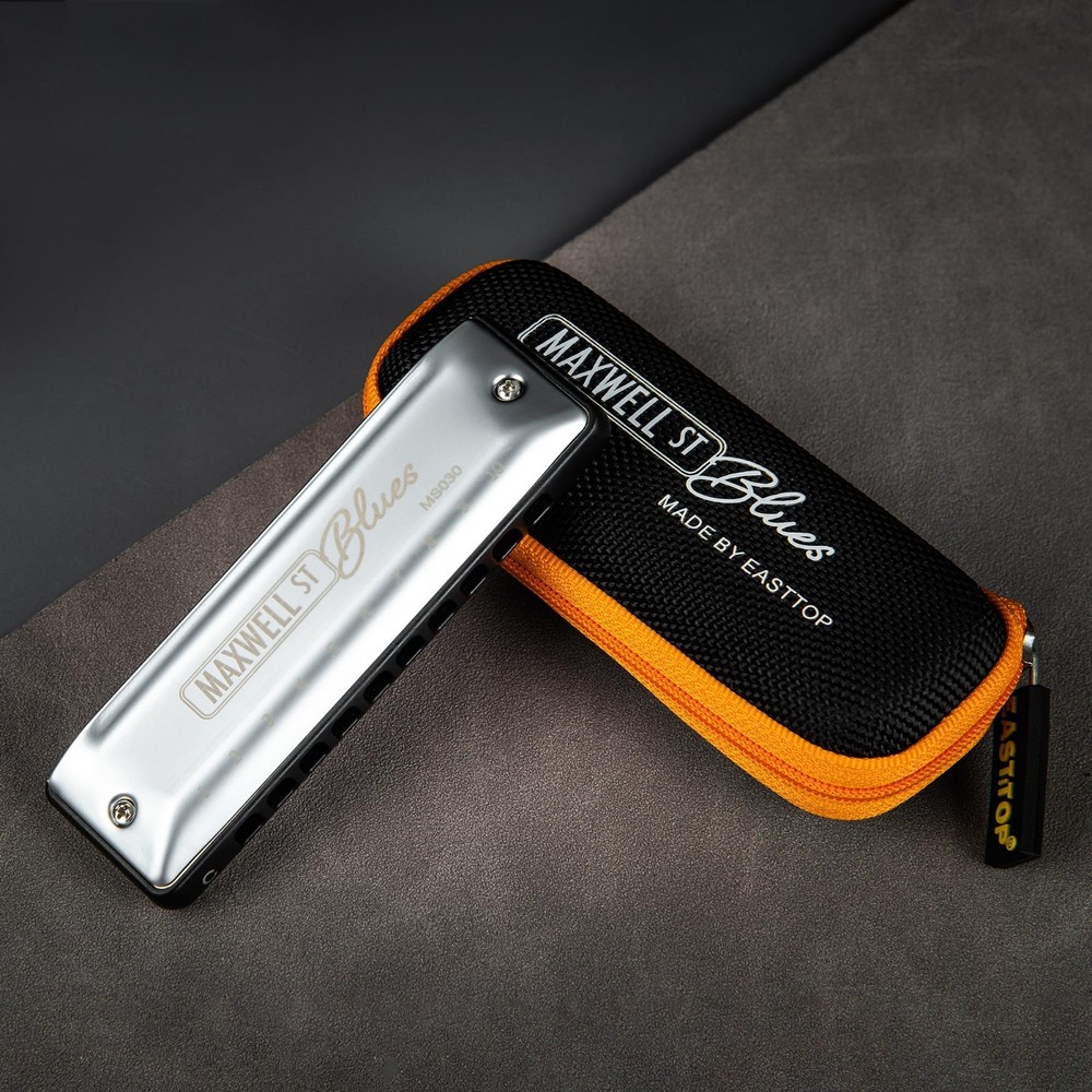 EASTTOP professional diatonic harmonica set MAXWELL ST Blues Harmonica 10 Holes